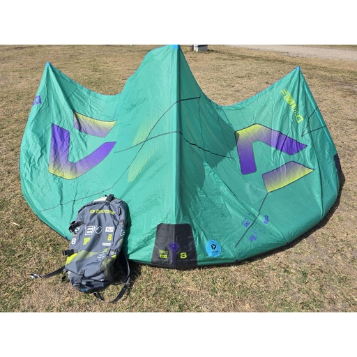 [P0175087-C12:green/purple-Duotone-2026-8-GEB01] Gebraucht Duotone Evo SLS 2026 Kite 8 m² Green/Purple